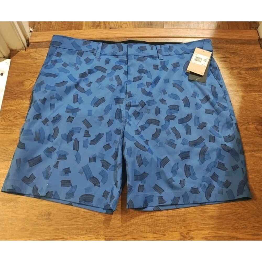 NWT Nike Move To Zero Shorts Men's 42x9 Geometric Blue Golf Chino Performance